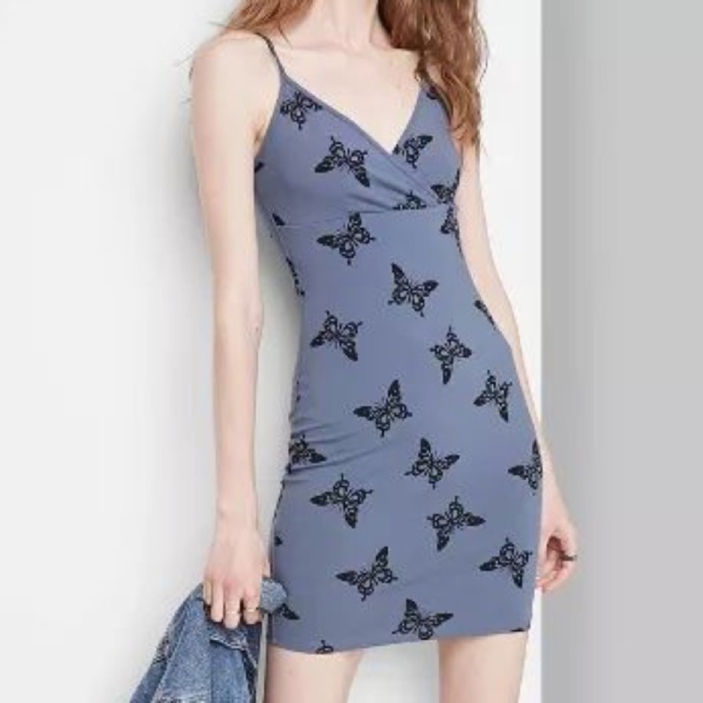the cutest butterfly print dress